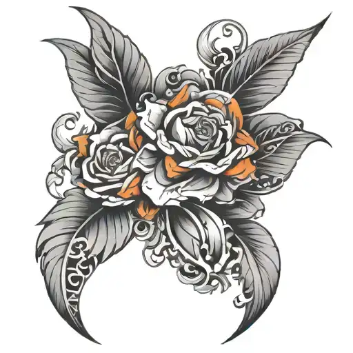 Blackout With Red And Orange