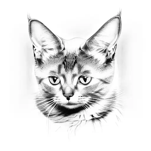 A Black And Grey Portrait Of A Cat And A Dog Intertwined