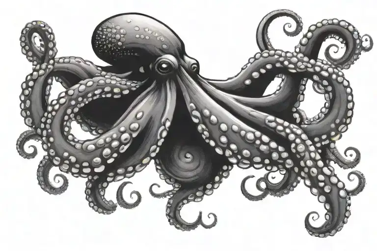 Octopus Wrapping Its Tentacles