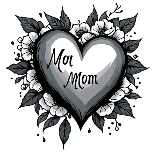 Mom Tattoo Heart