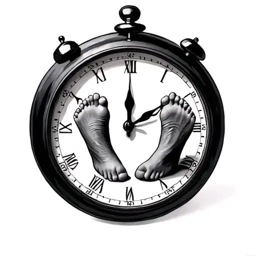 Baby Foot Inside Clock