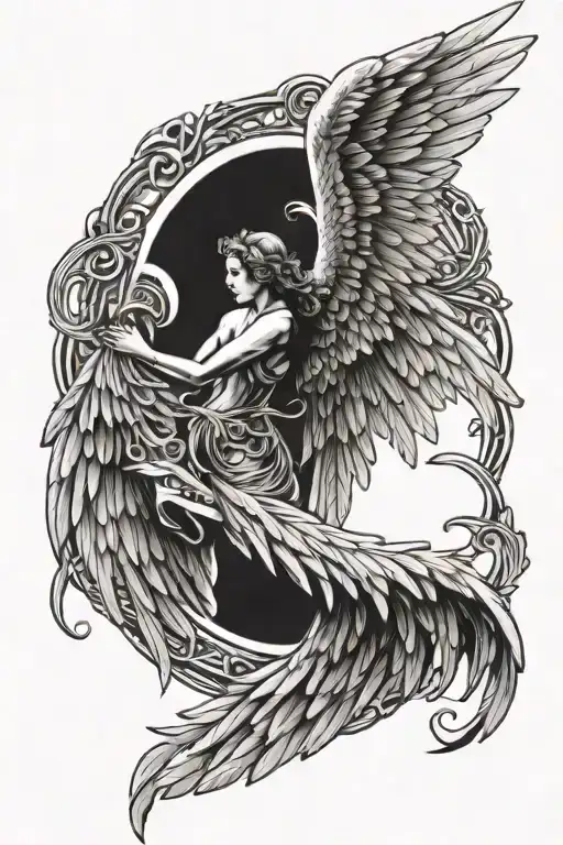 Angel Wings With Halo