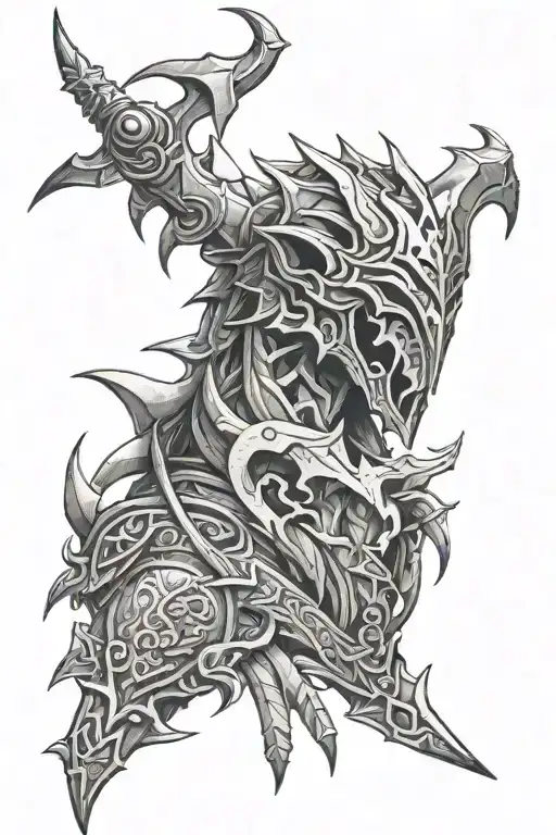 Skyrim Themed Tattoo Design