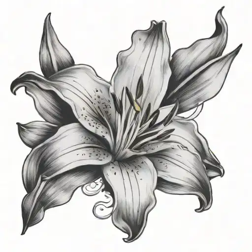 Lily Flower And Writing Going