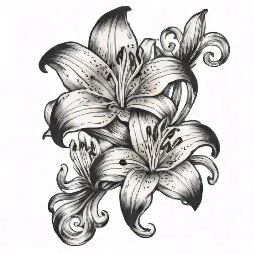 Lily Flower And Scripture Verses Flowing