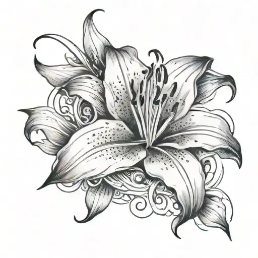 Lily Flower And Scripture Verses Flowing