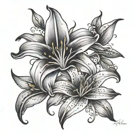 Lily Flower And Scripture Verses Flowing