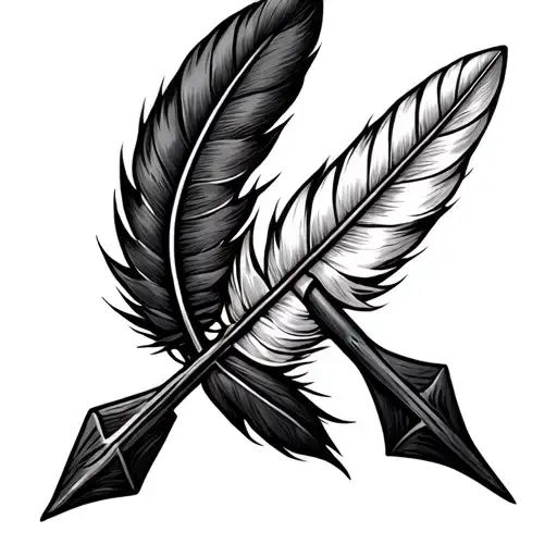 Arrow With Feathers