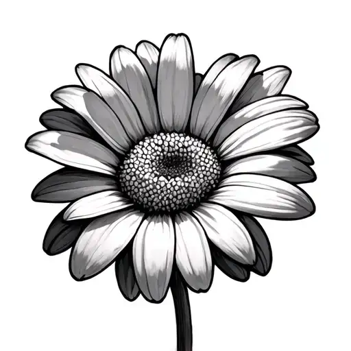 Daisy With Stem And 4 Names Incorporated