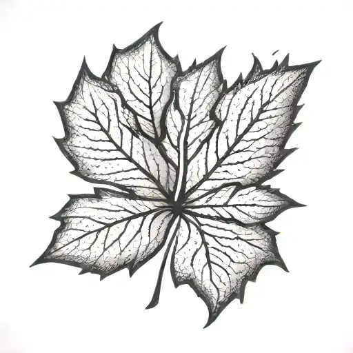 Canadian Leaf With Heart Inside