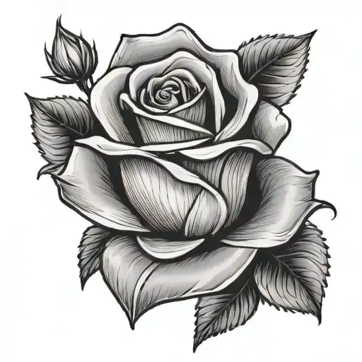 Vertical Rose With Stem