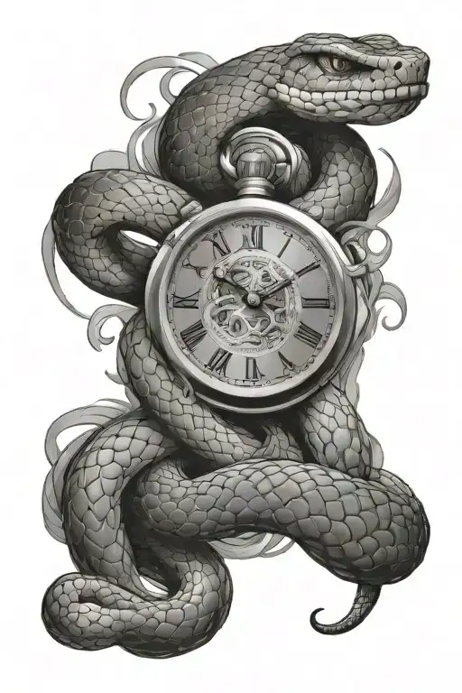Snake And Time Running