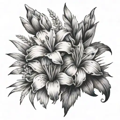 Daisy And Gladiolus Flower