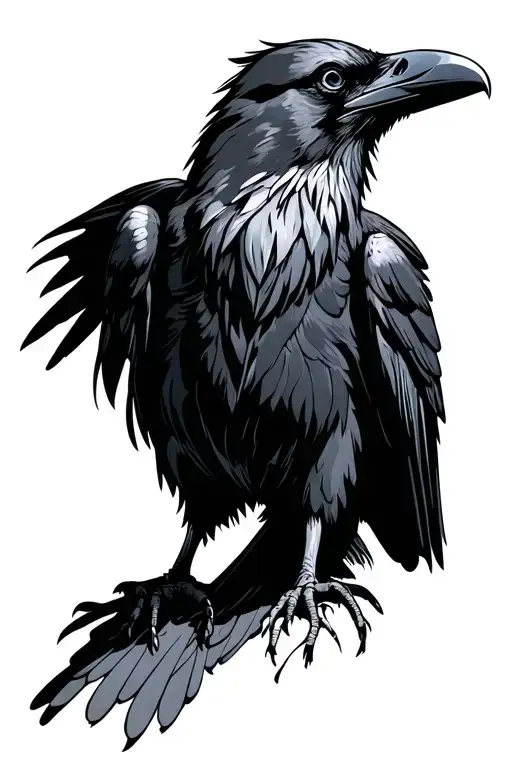 Raven Sitting