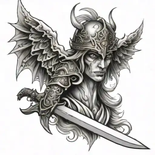 The Face Of The Sword Of The Bloody-eyed Angel