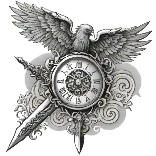 Angel Eagle Sword Eye Watch