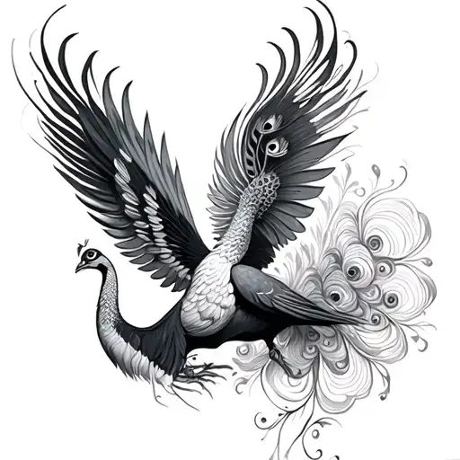Flying Peacock