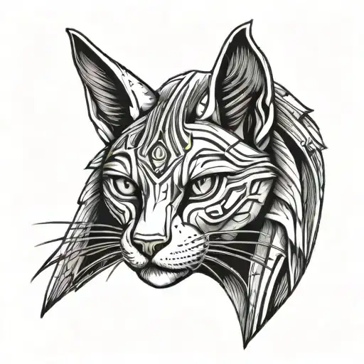 Real Cat Cross Anubis Egypcian God