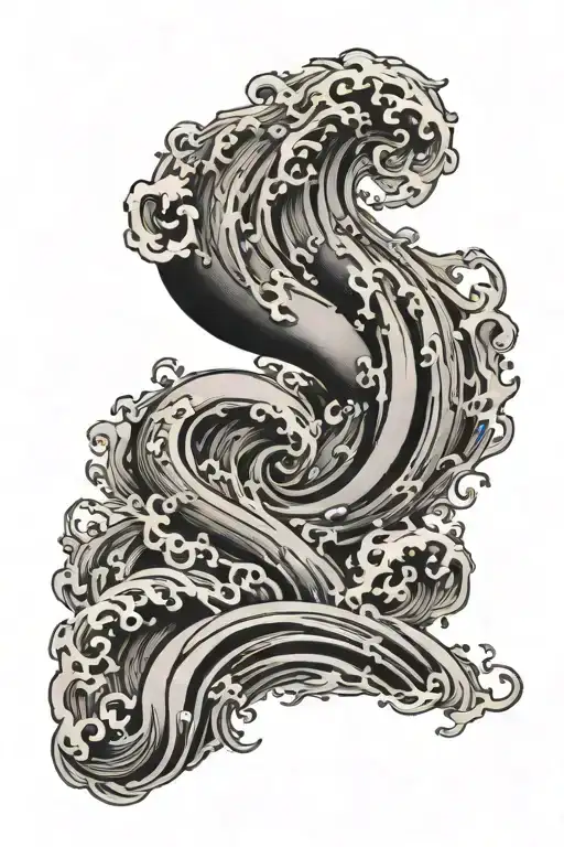 The Number 18 With Waves In The Background