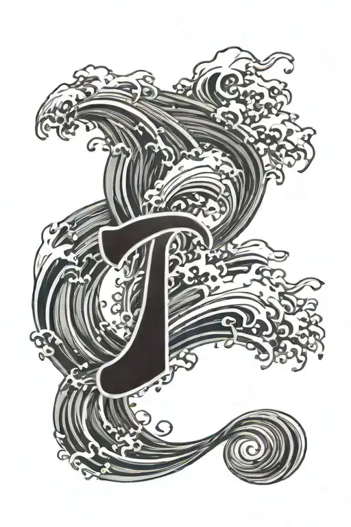 The Number 18 With Waves In The Background