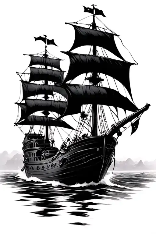 Pirate Ship Navigating