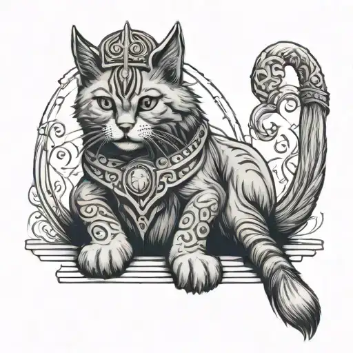 Viking Worrier Cat Sitting