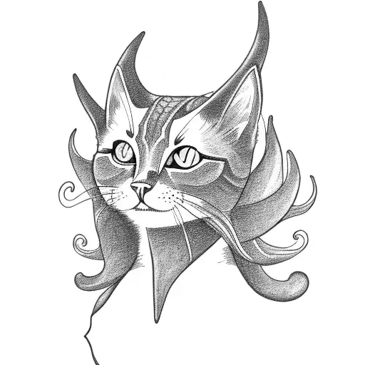 Witchy Cat With Horns