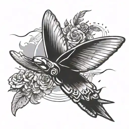 Butterfly Airplane Bird Flying