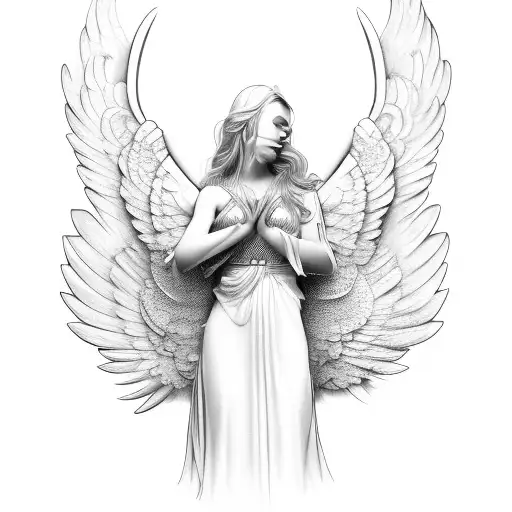Female Guardian Angel Side Angle