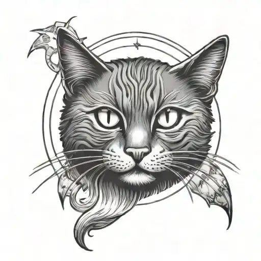 Total Solar Eclipse With A Black Cat