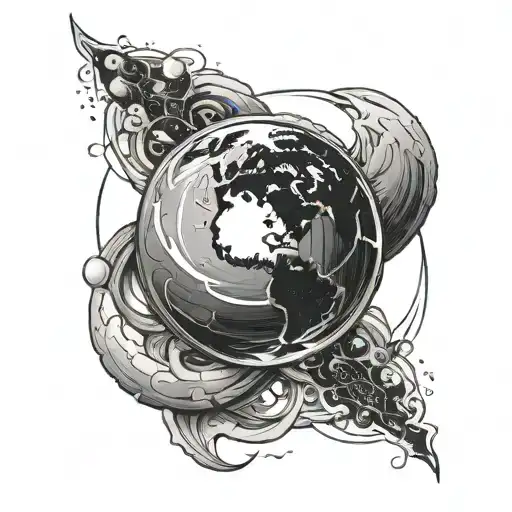 Planet Earth With A Sun Shining