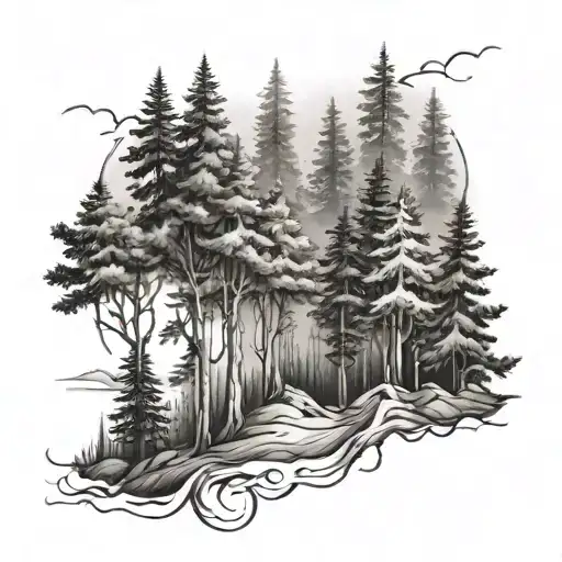 Fore Arm Forest Trees Background Looking