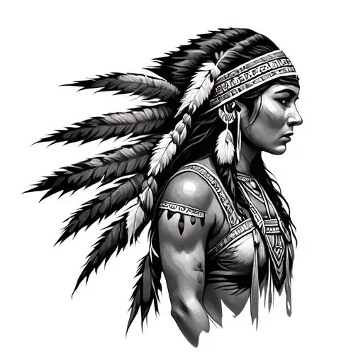 Native American Woman Warrior