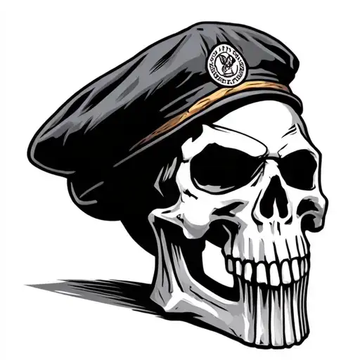 The Punisher Bone Skull With A Berret