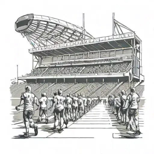 Arrival At Football Stadium