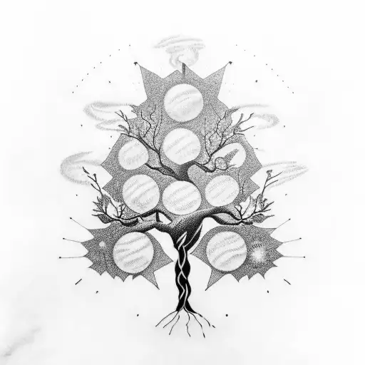 Pulsar Map And A Giving Tree Half Sleeve