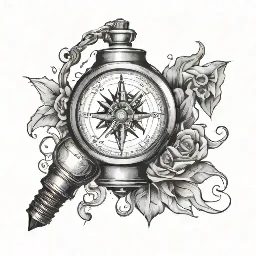 Watch Compass Inside A Broken Light Bulb