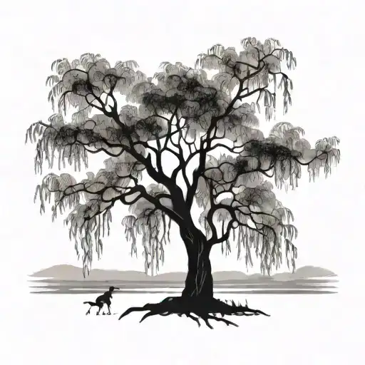 Willow Tree Silhouette