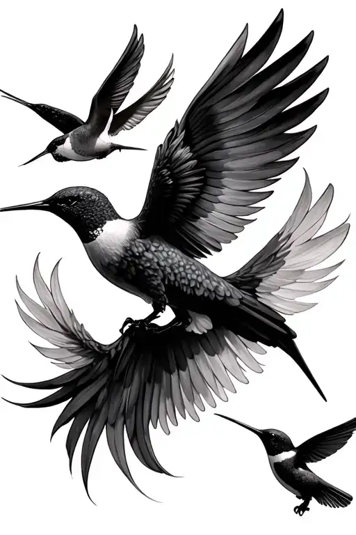 Phoenix And Hummingbirds