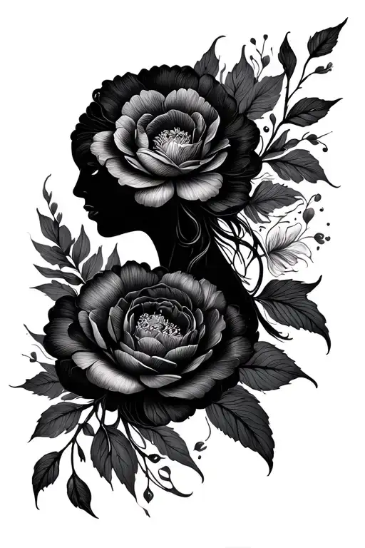 Floral Feminine Strength Spirituality Fine Lines