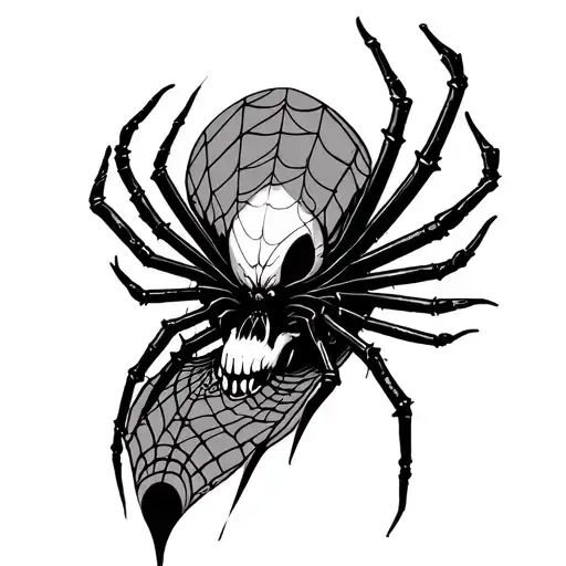 Gothic Throat Tattoo Spider Webs