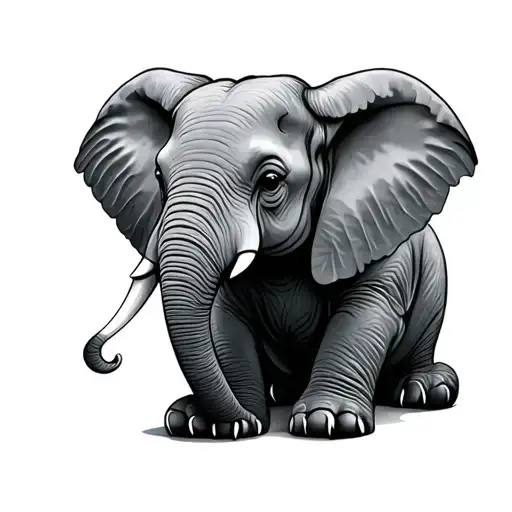 Sitting Elephant Heart