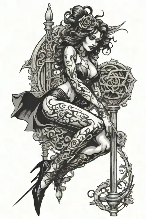 Gothic Sexy Pole Dancer