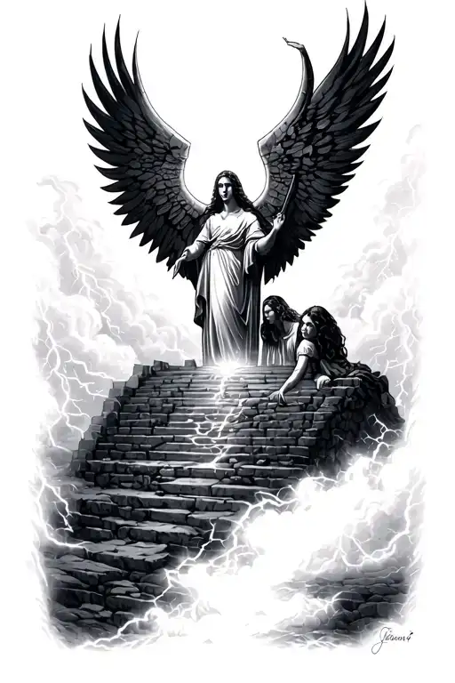 Heaven Gates With Lightening Storm