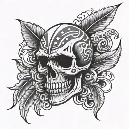 Tribe Style Black With Skull