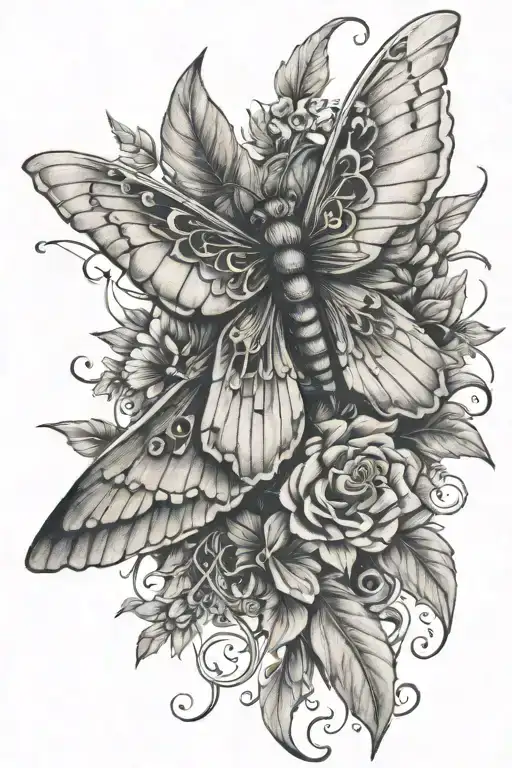 Moth With Wrap Around Vine Fore Arm