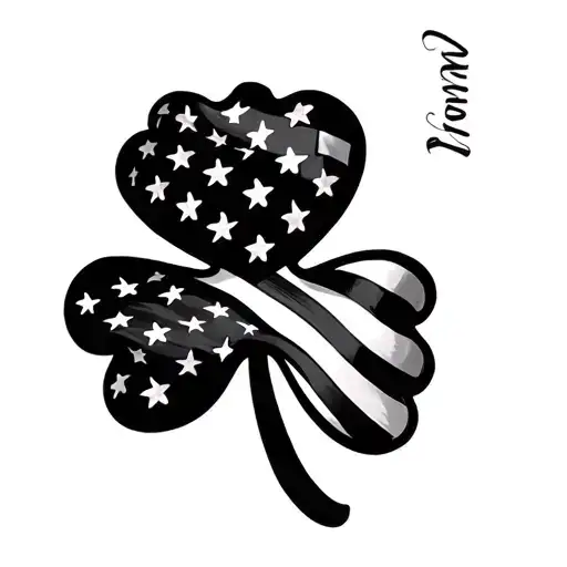 Shamrock With American Flag