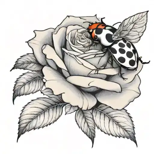 Rose With A Ladybug