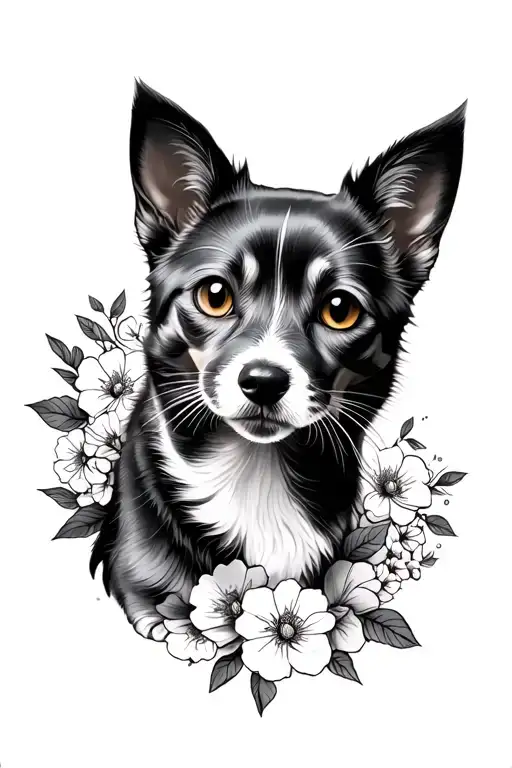 Floral Dog Cat Arm Wrap