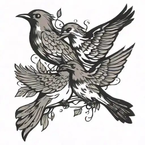 Semicolon Birds Flying Away